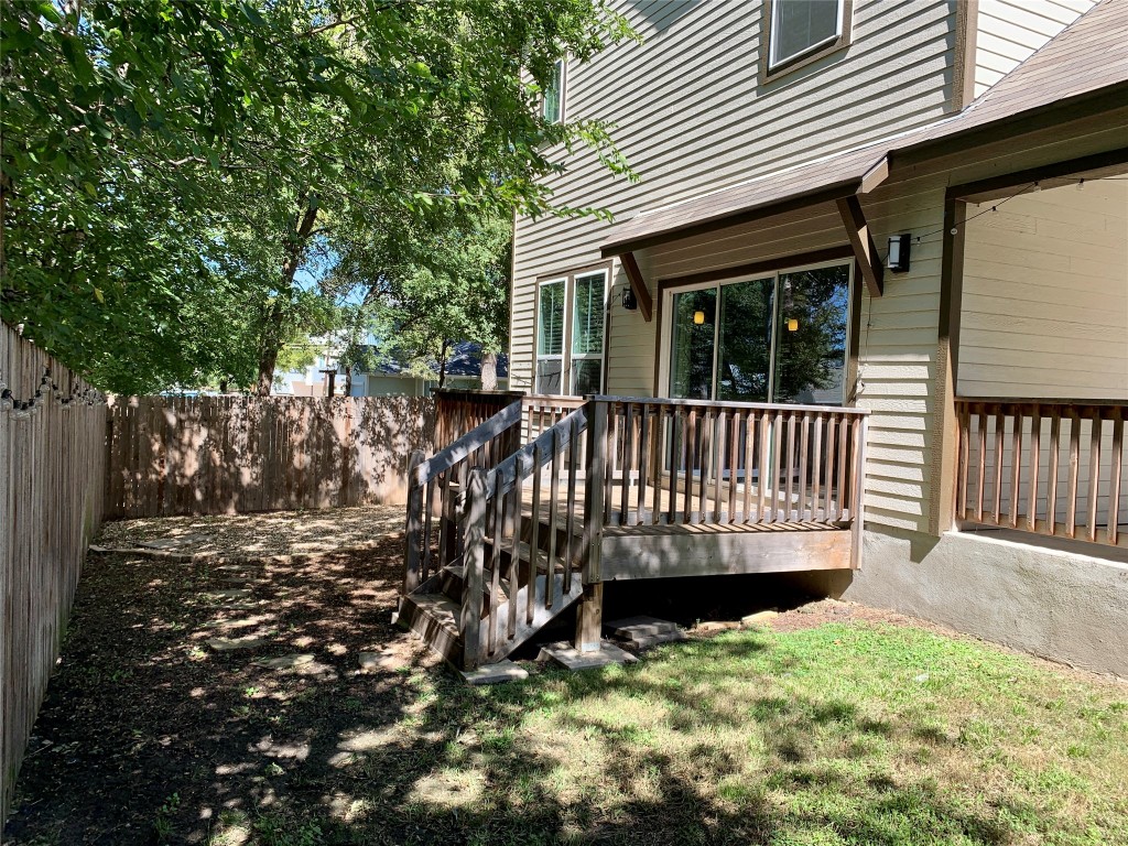 5205 Samuel Huston Avenue, Unit B Austin, TX 78721 - Photo 35 of 37 a view of a house with backyard and sitting area