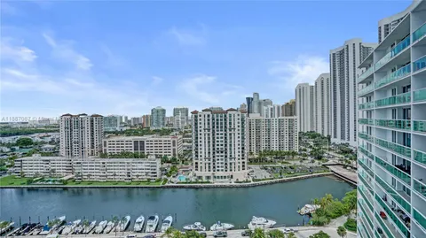 a view of a city with tall buildings