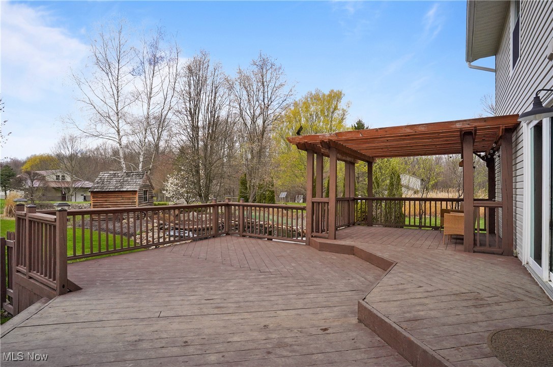 11215 Bloom Road Garrettsville, OH 44231 - Photo 24 of 42 Wooden deck on rear of house