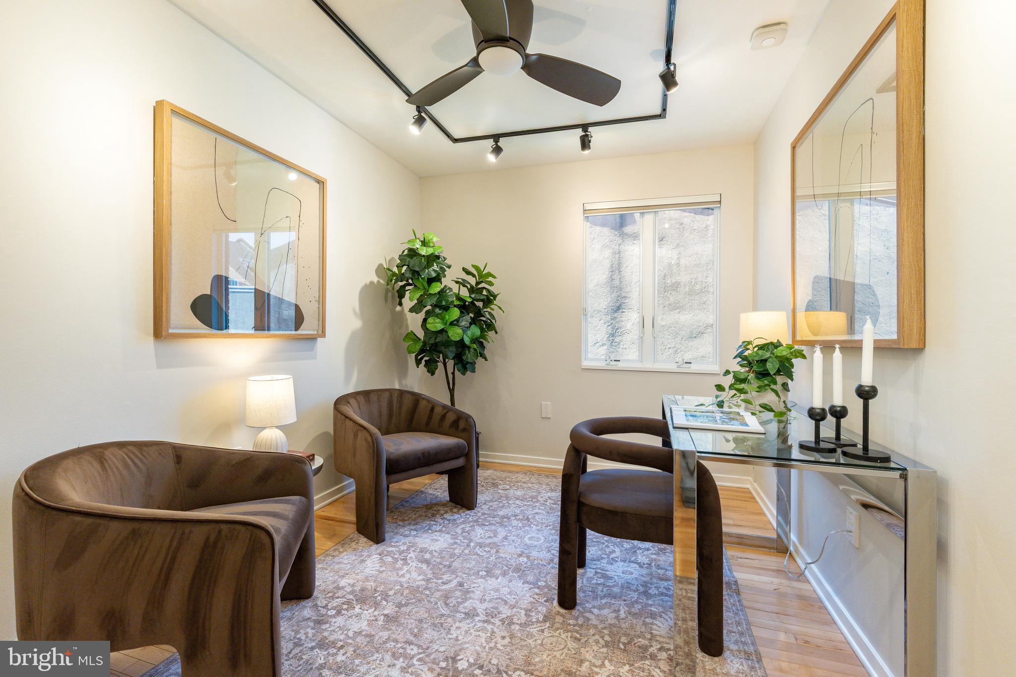 406 South 6th Street Philadelphia, PA 19147 - Photo 44 of 56 a living room with furniture and a potted plant