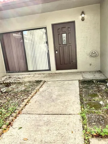 a view of wooden door