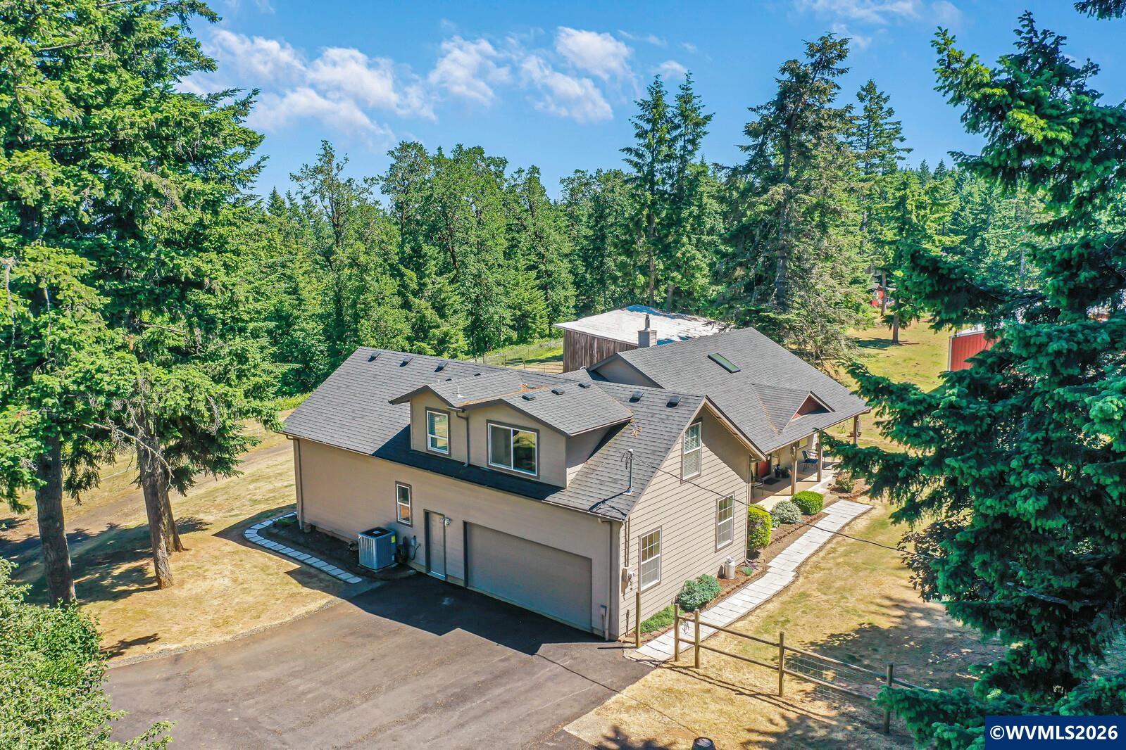 1110 Reuben Boise Road Dallas, OR 97338 - Photo 49 of 49 an aerial view of a house with a yard basket ball court and outdoor seating