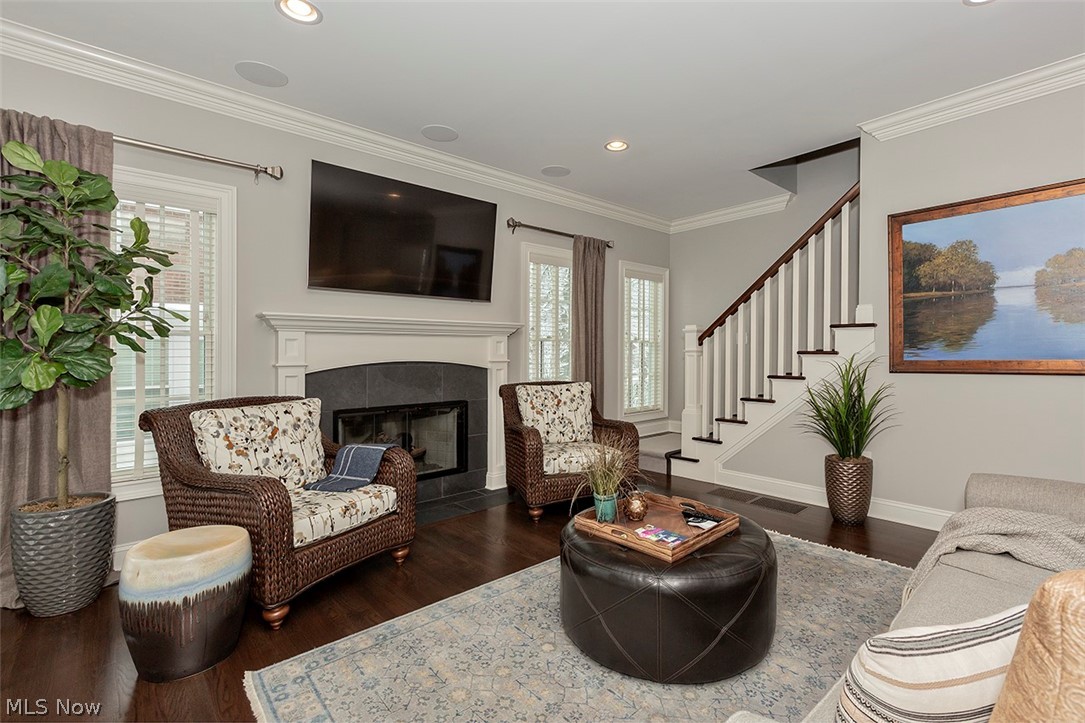 22688 Douglas Road Shaker Heights, OH 44122 - Photo 11 of 28 Fireplace with natural stone surround