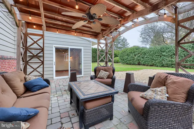 a view of a backyard with a garden