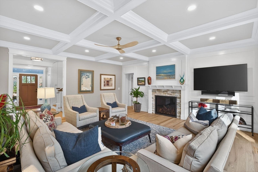 12 Talcott Pines Road Plymouth, MA 02360 - Photo 10 of 41 a living room with fireplace furniture and a flat screen tv