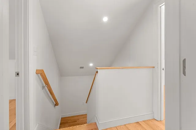 a view of hallway with stairs