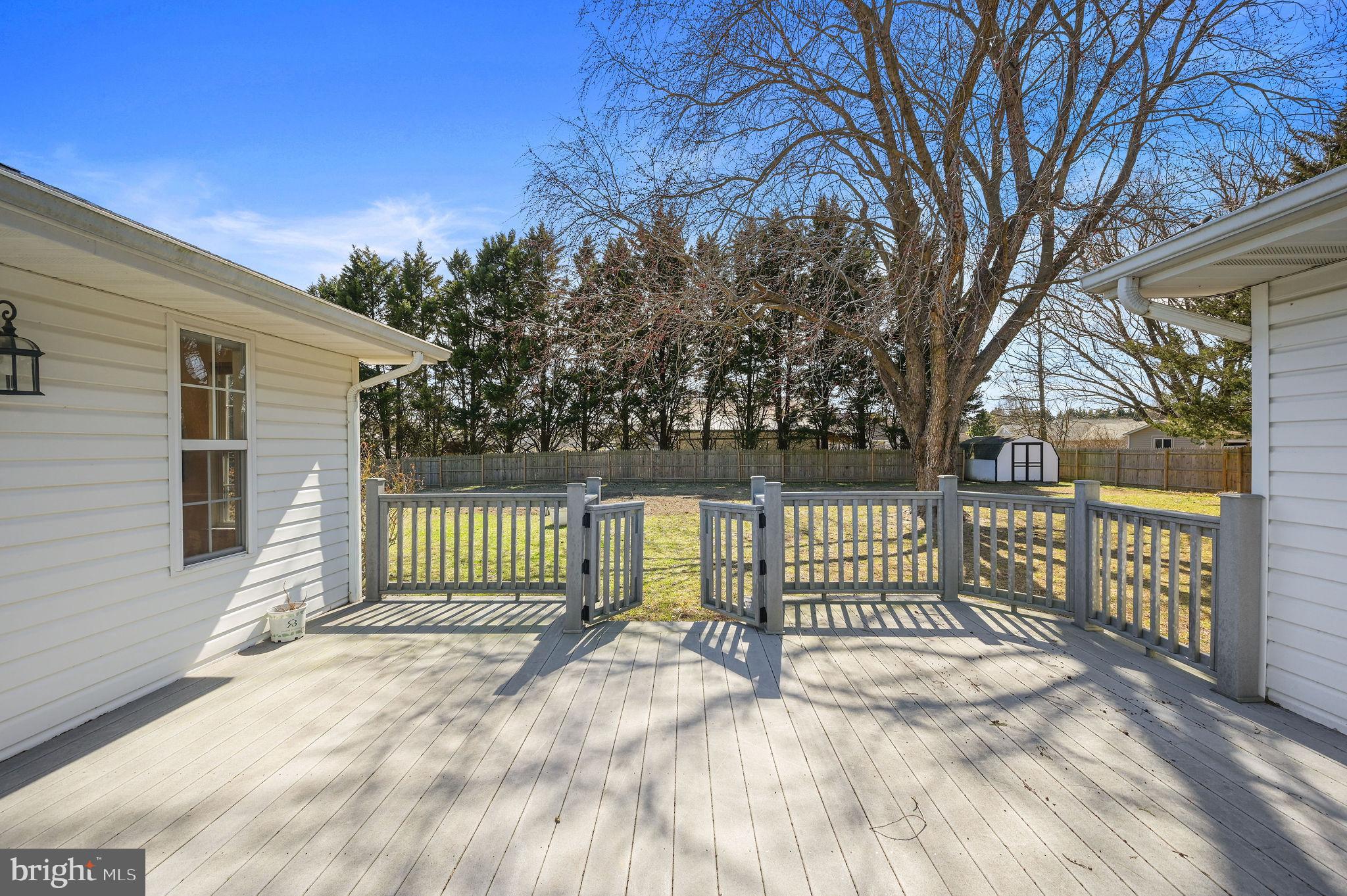231 East Evens Road Viola, DE 19979 - Photo 3 of 36 a view of backyard with deck and wooden fence
