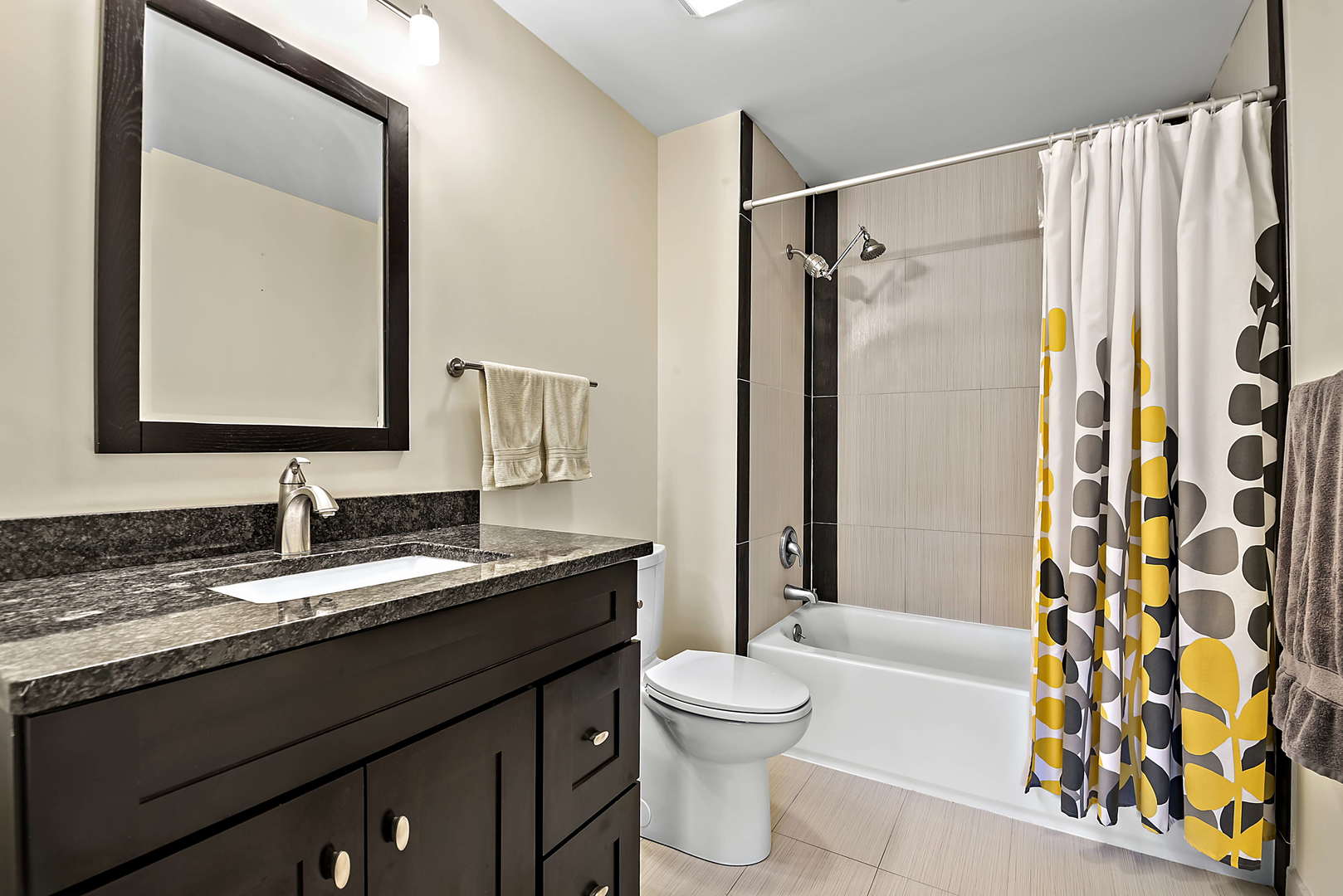 440 West Mahogany Court, Unit 208 Palatine, IL 60067 - Photo 12 of 16 a bathroom with a granite countertop sink toilet and shower