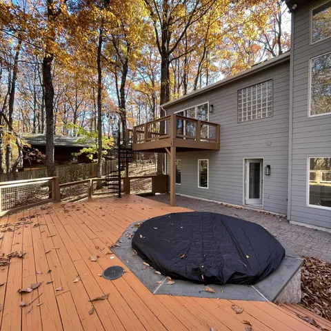 a view of a house with a patio
