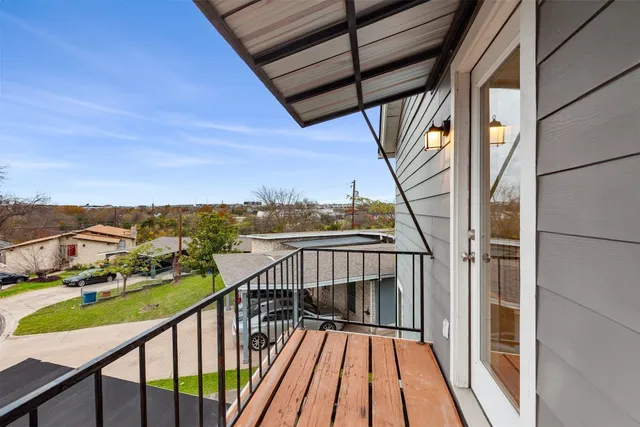 a view of balcony with a ocean view