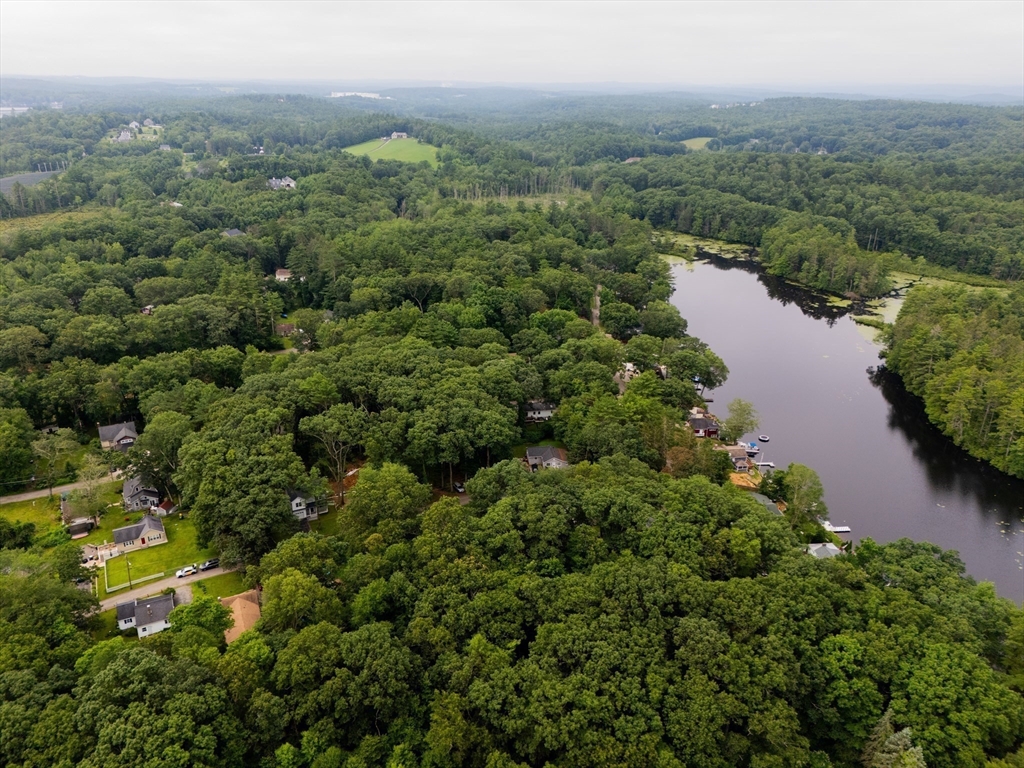 75 Hiland Road Charlton, MA 01507 - Photo 32 of 38 an aerial view of a houses with a yard and lake view