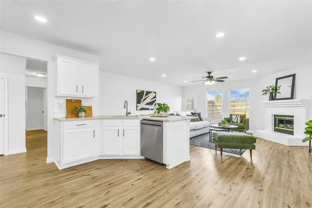 a view of a park with slide