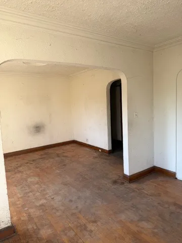 an empty room with a window