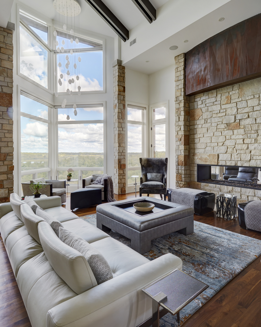 315 South Valley Hill Road Bull Valley, IL 60098 - Photo 12 of 86 a living room with furniture kitchen view and a large window