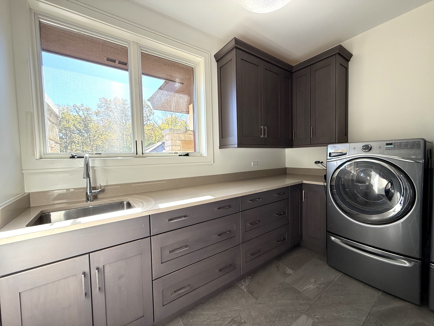 315 South Valley Hill Road Bull Valley, IL 60098 - Photo 45 of 86 a utility room with sink dryer and washer