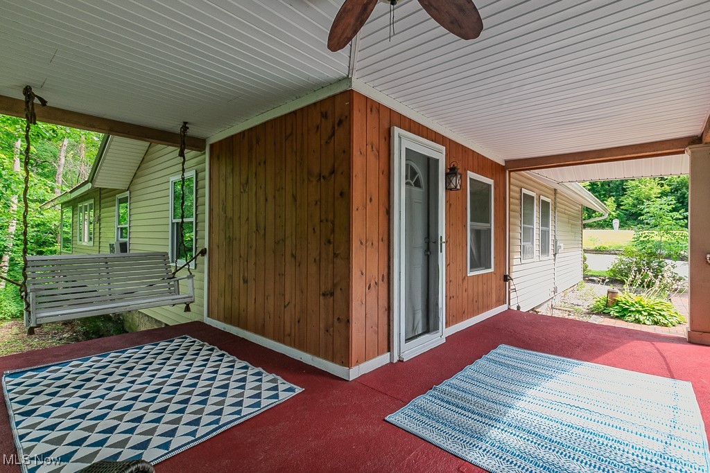 9723 Thwing Road Chardon, OH 44024 - Photo 34 of 42 View of patio with a ceiling fan