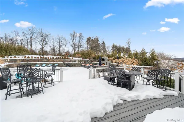 a view of a terrace with skyline