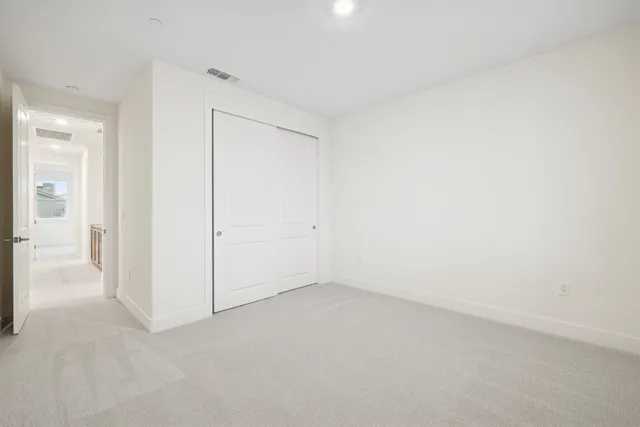 an empty room with an entryway