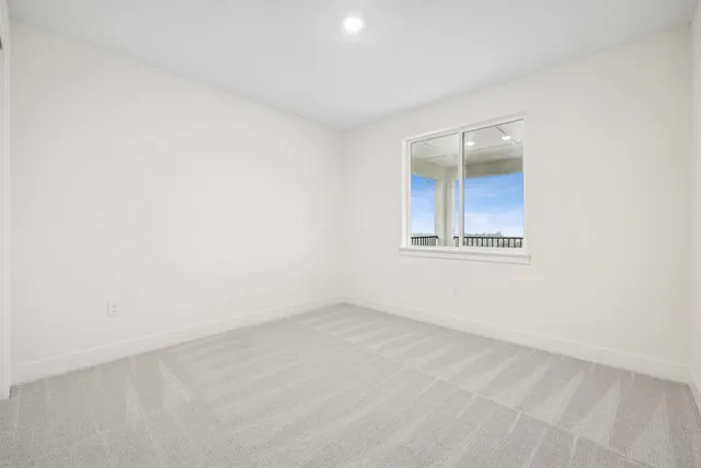 an empty room with a window