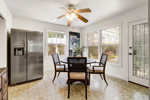 a bed room with a bed and a couch