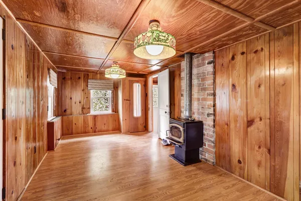 a view of play room with windows