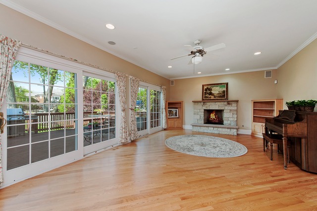 330 Greenleaf Avenue Wilmette, IL 60091 - Photo 6 of 23 a view of livingroom with furniture window and a fireplace
