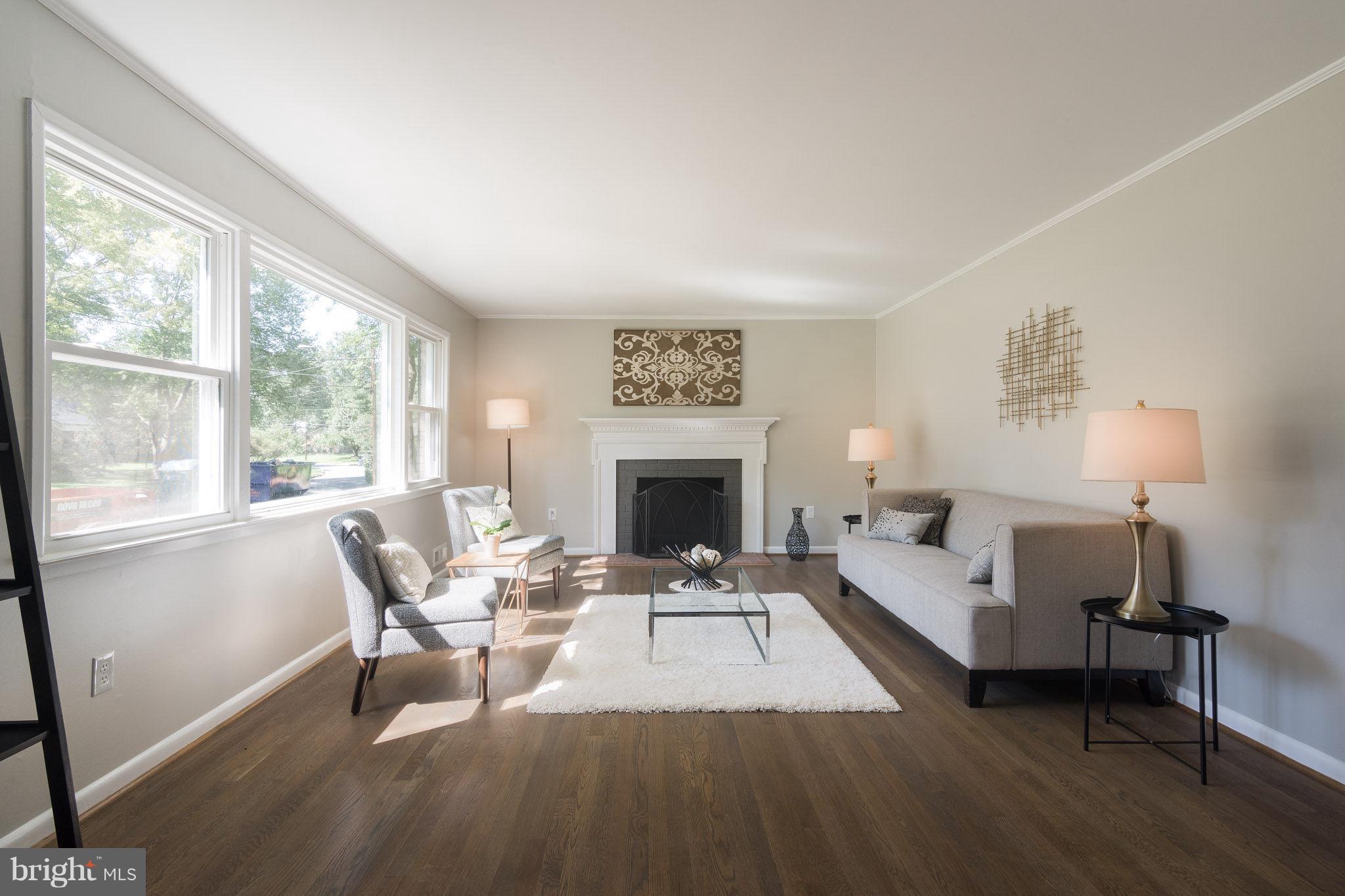 2500 Culpeper Road Alexandria, VA 22308 - Photo 7 of 30 Gracious Living Room with Wood Burning Fireplace!