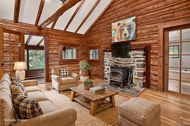 a view of a porch with wooden floor and outdoor space