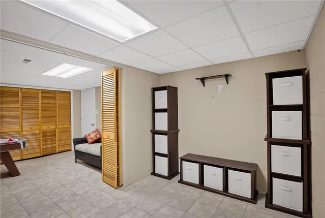 a view of a livingroom with furniture and window