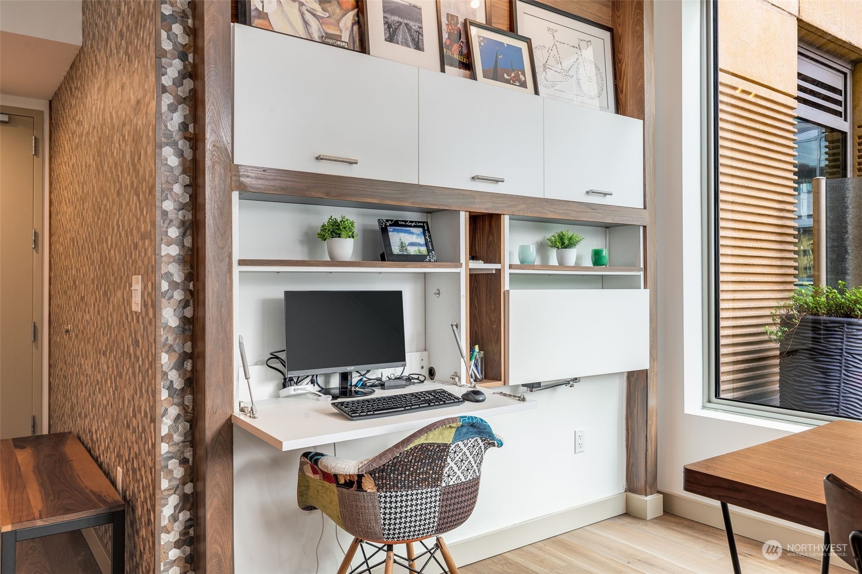 910 Lenora Street, Unit S310 Seattle, WA 98121 - Photo 13 of 40 a living room with furniture and a fireplace