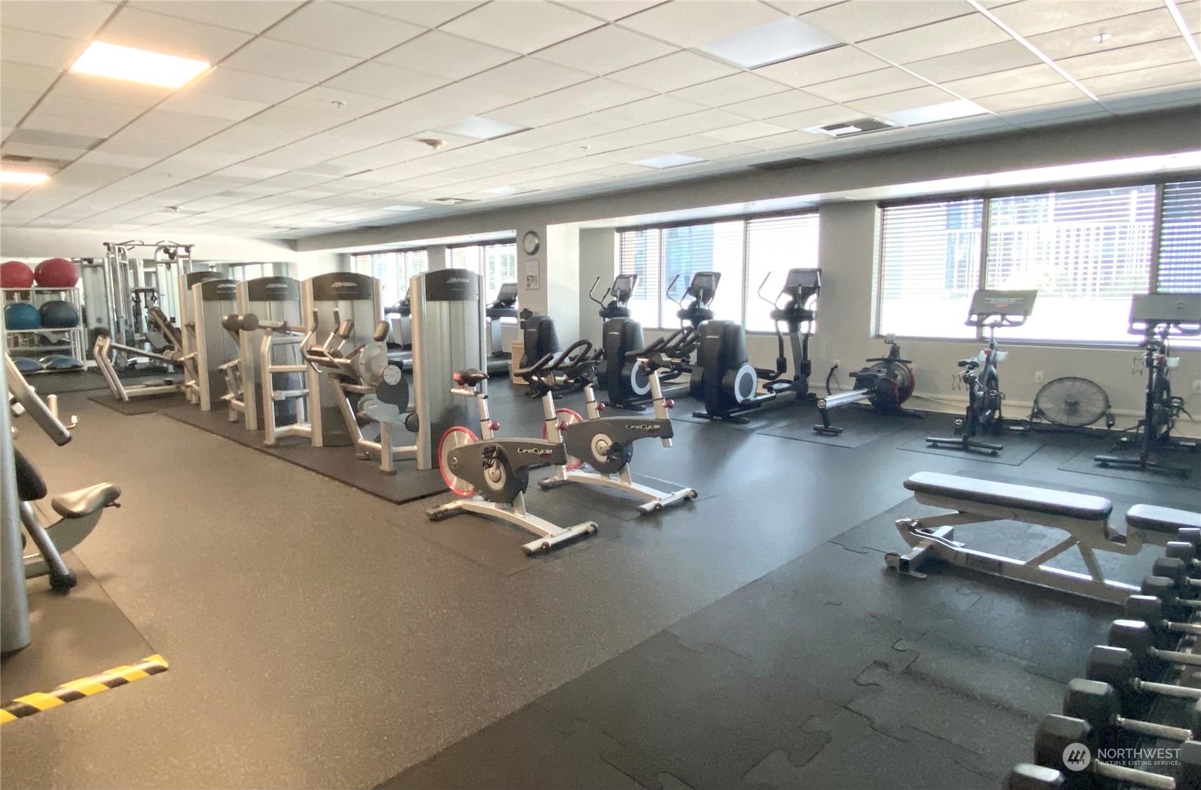 910 Lenora Street, Unit S310 Seattle, WA 98121 - Photo 30 of 40 a view of a room with gym equipment