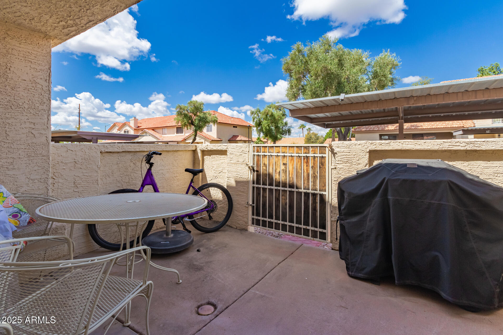 5808 East Brown Road, Unit 119 Mesa, AZ 85205 - Photo 12 of 12 a view of a chairs and table in the patio