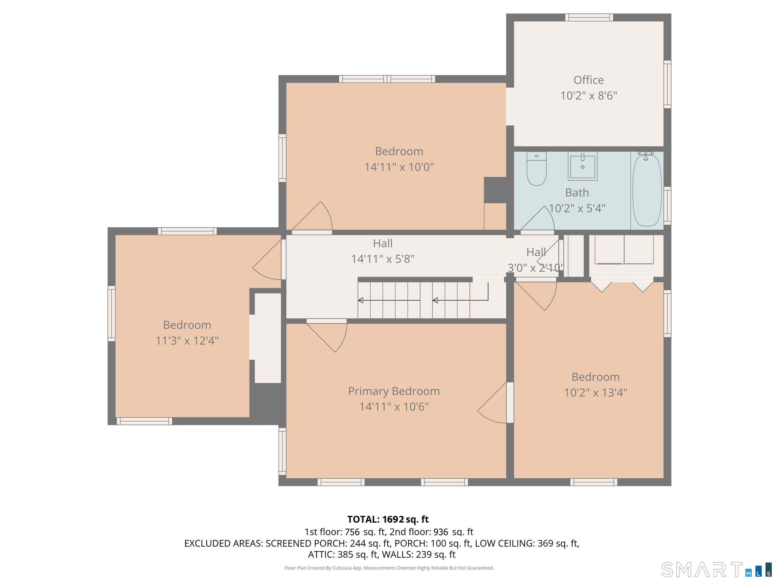 11 Tuxis Road Madison, CT 06443 - Photo 39 of 40 FLOOR PLAN ~ second level