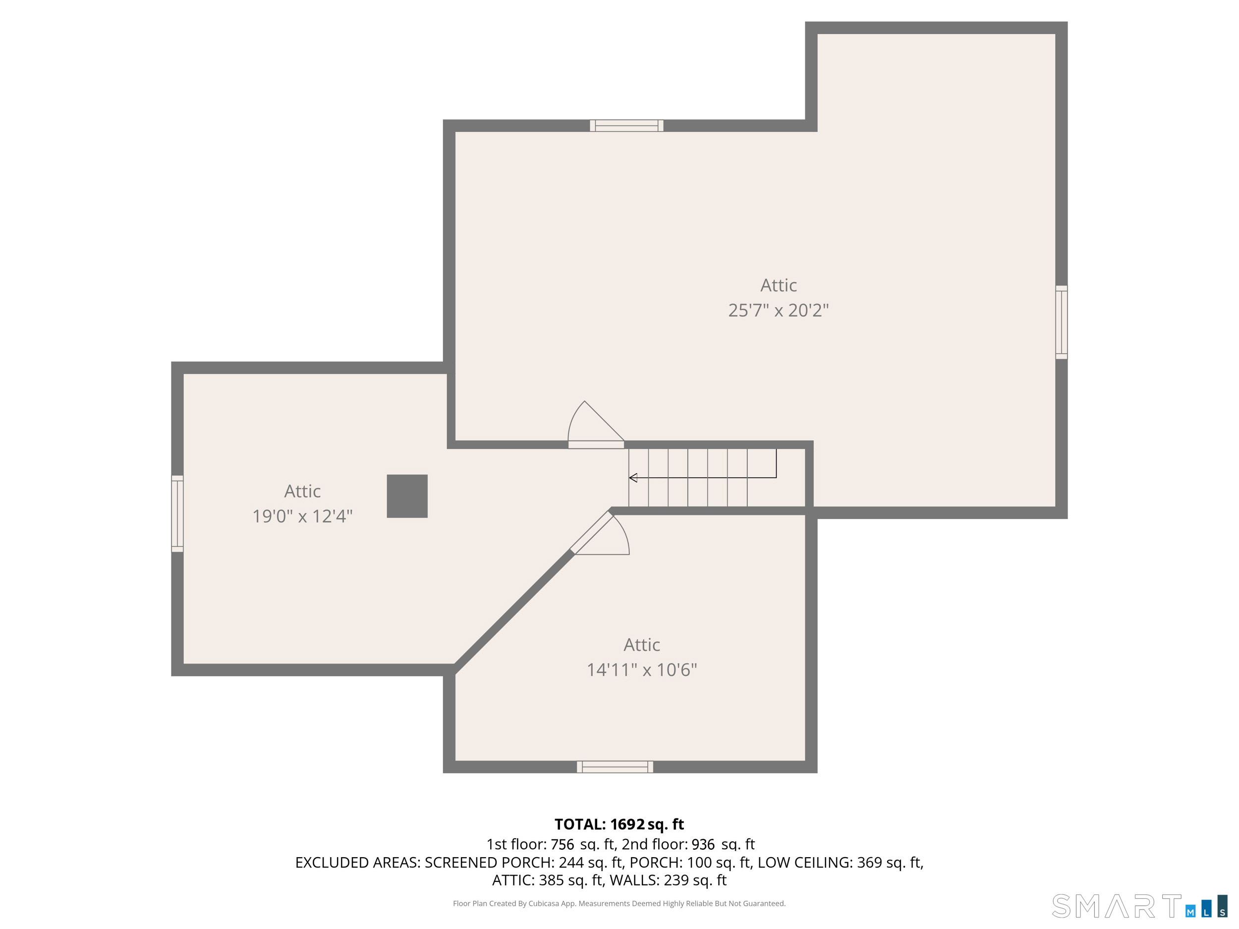 11 Tuxis Road Madison, CT 06443 - Photo 40 of 40 FLOOR PLAN ~ walk-up attic