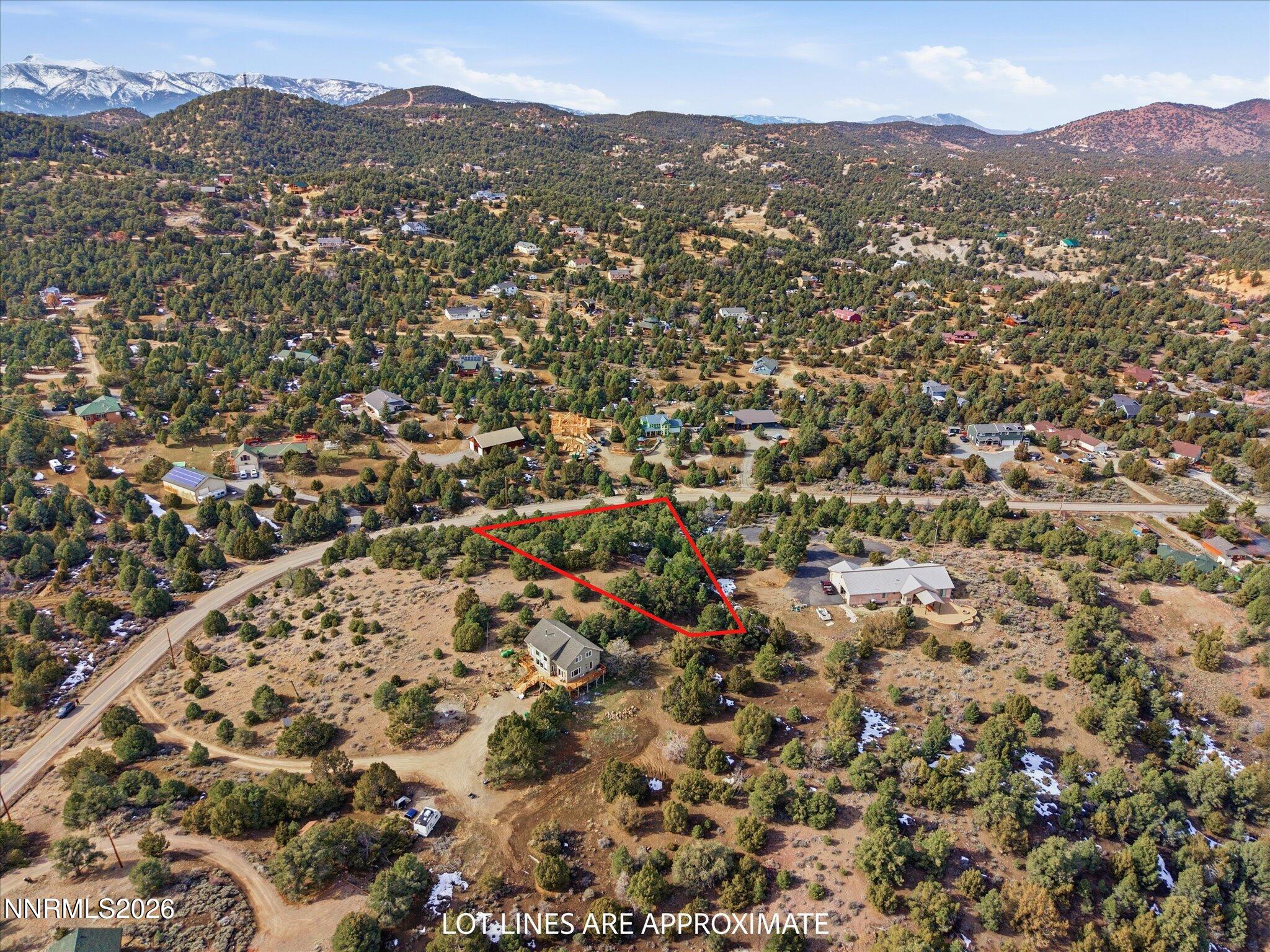 1859 Lousetown Road Reno, NV 89521 - Photo 15 of 34 an aerial view of residential house and covered with snow