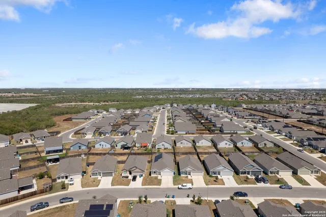 an aerial view of multiple house