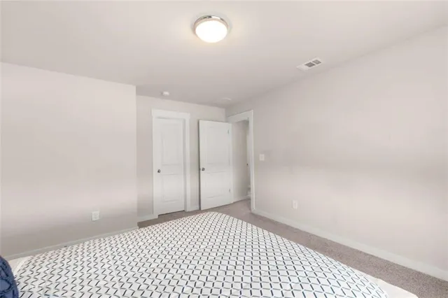 a view of a room with a closet