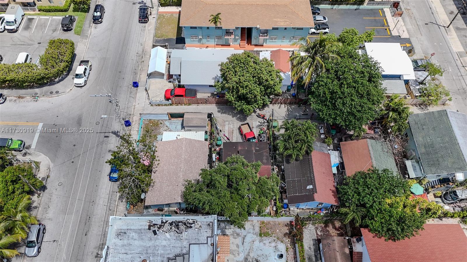 an aerial view of multiple house