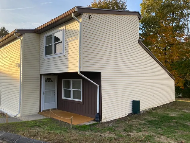 a view of backyard of house