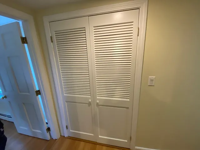 a close view of closet