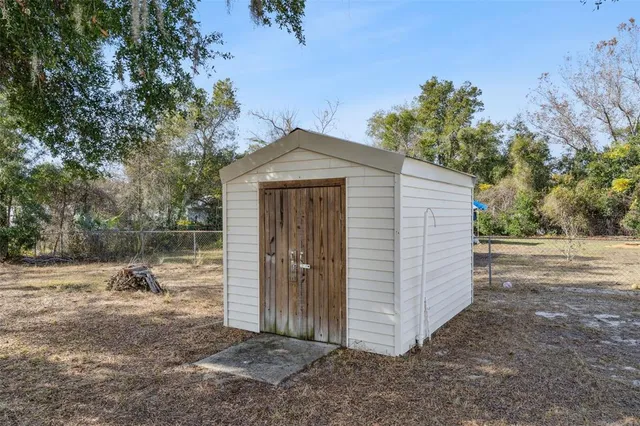 a backyard of a house