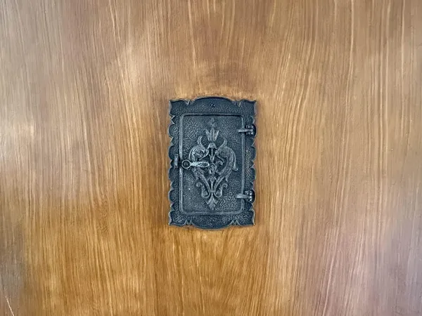 a view of wooden door