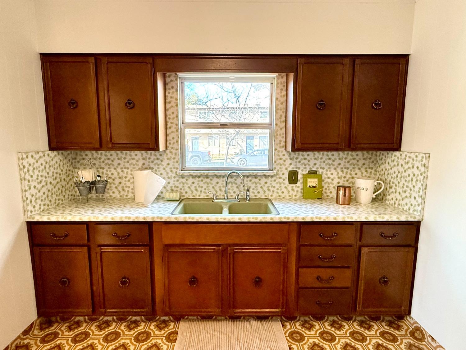 646 F Street Davis, CA 95616 - Photo 17 of 33 a bathroom with a sink and a mirror