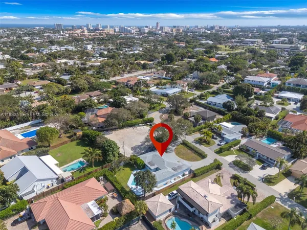 an aerial view of a city