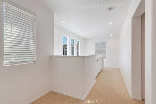 a living room with a large window
