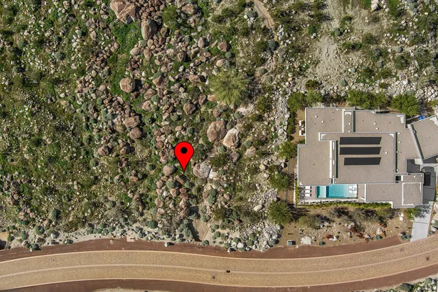 a view of an outdoor space with mountain view