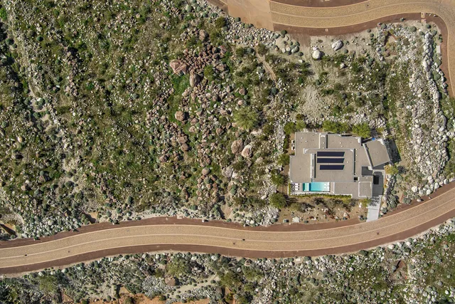 a view of city and mountain