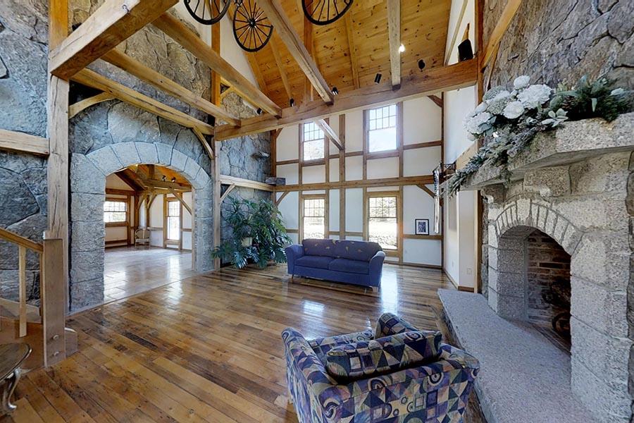 30 Vaughan Hill Road Rochester, MA 02770 - Photo 3 of 22 a living room with furniture fireplace and flat screen tv