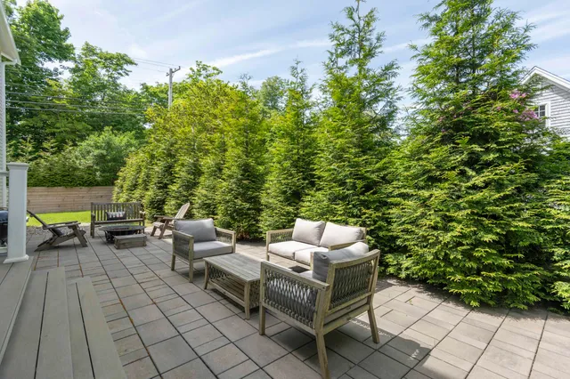 a outdoor space with patio furniture