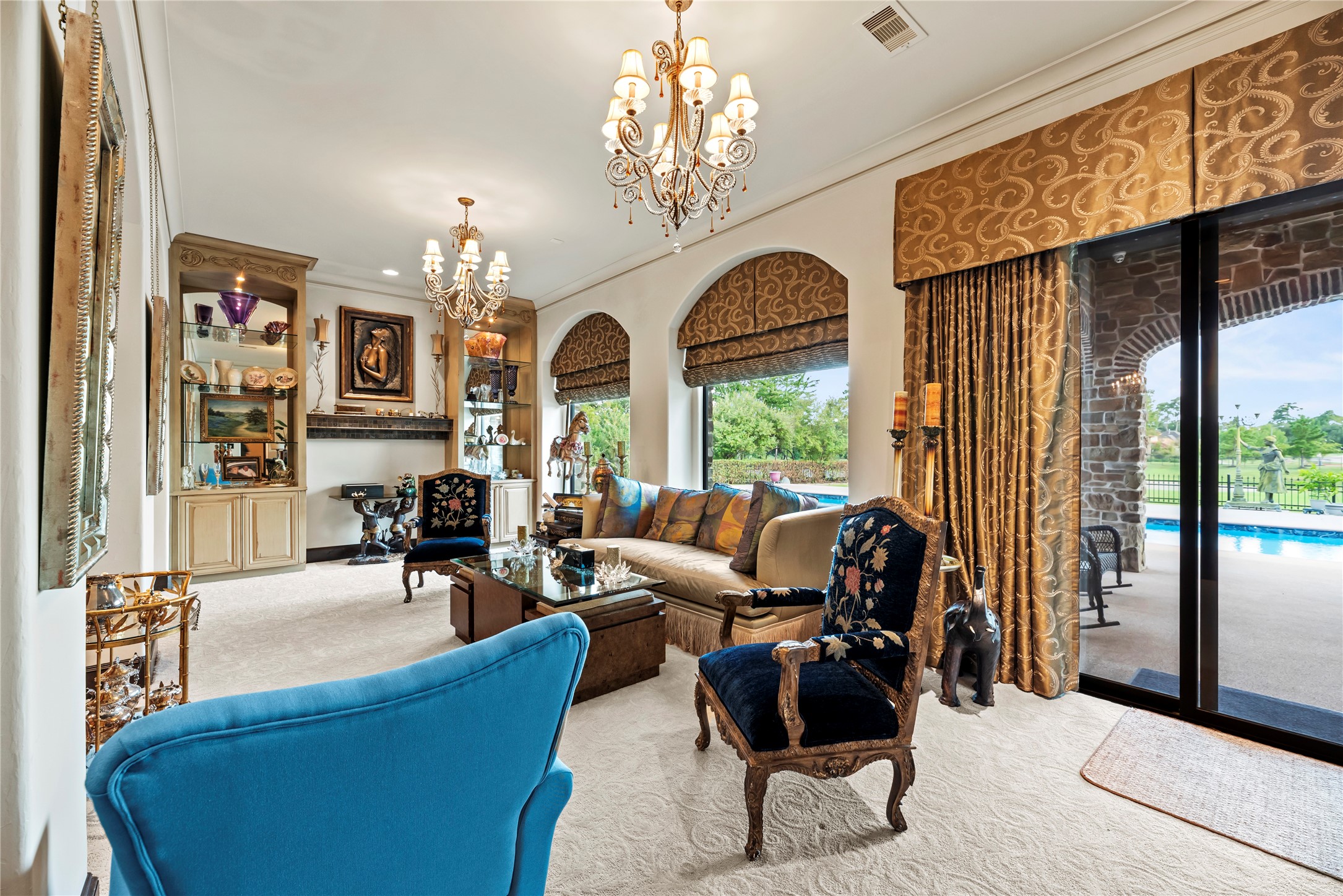 7715 Firethorne Creek Court Spring, TX 77389 - Photo 13 of 50 a living room with furniture and a large window
